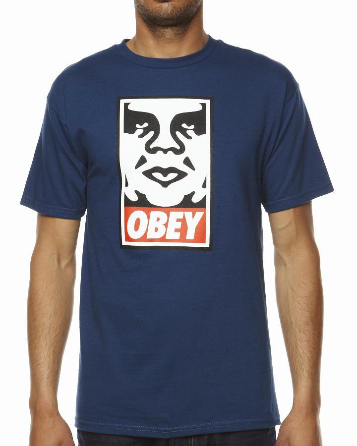 Foto Camiseta Obey Icon Face De Obey - Azul Patrulla