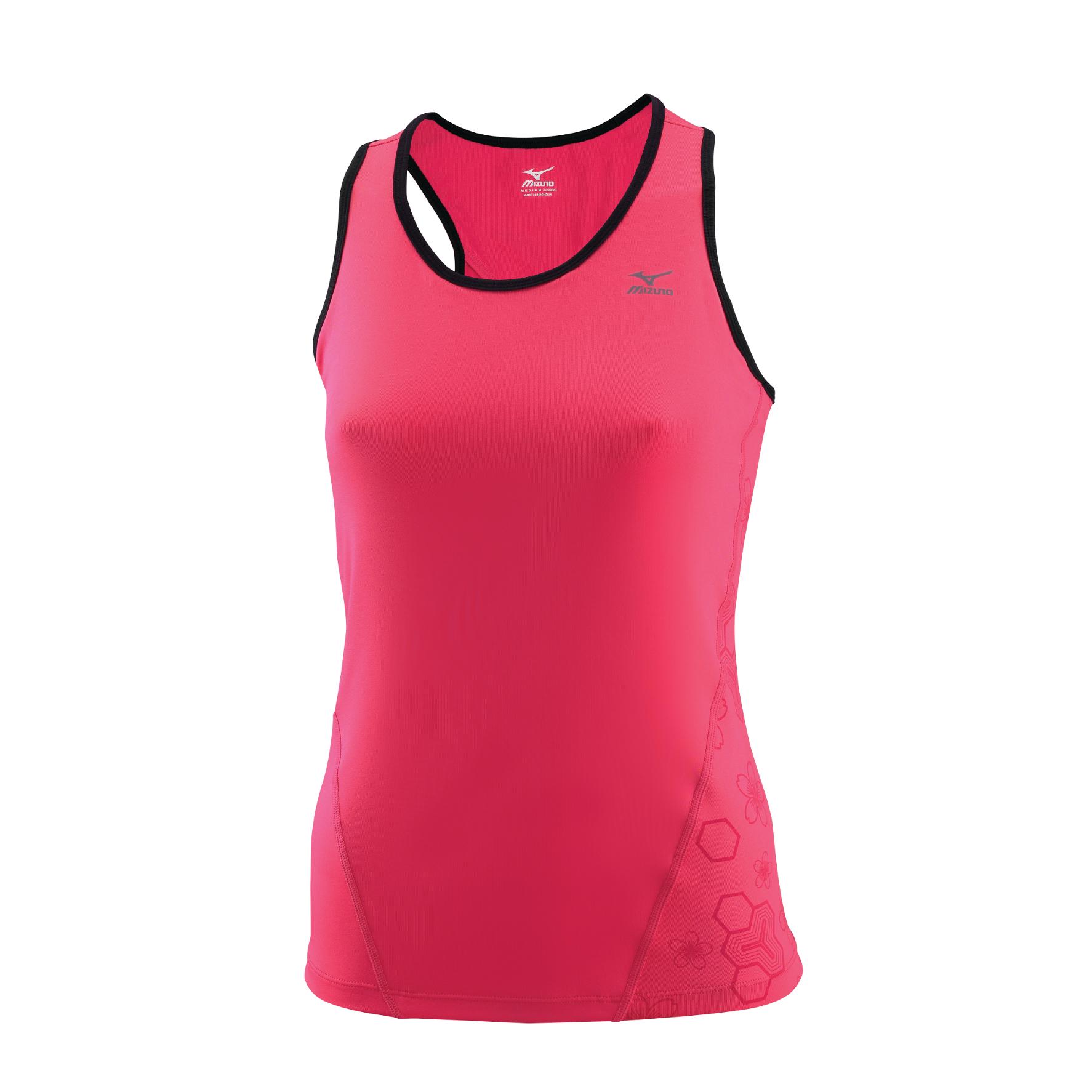 Foto Camiseta para correr Mizuno 77RB321 DryLite rosa/negro para muje, m