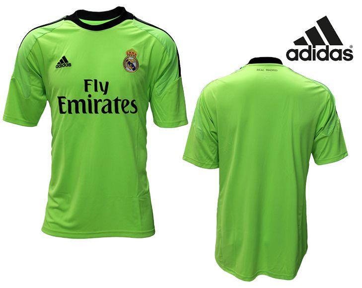Foto Camiseta portero segunda equipacion Real Madrid 2013-14 color verde Adulto