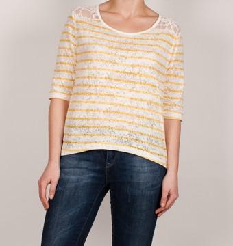 Foto camiseta rayas amarillas oxmo crochet