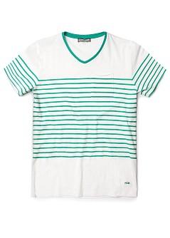 Foto Camiseta Rayas Bolsillo esmeralda H.E. by MANGO