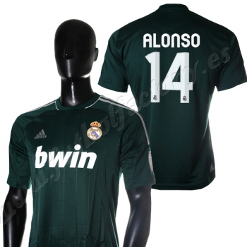 Foto Camiseta real madrid alonso 3ª champions league 2012/2013 verde adidas