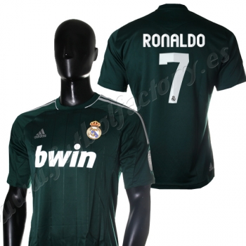 Foto Camiseta real madrid ronaldo 3ª champions league 2012/2013 verde adidas