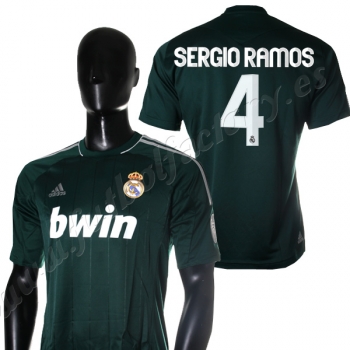 Foto Camiseta real madrid sergio ramos 3ª champions league 2012/2013 verde adidas