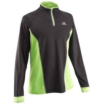 Foto Camiseta Running Manga Larga Comfort Negro/verde