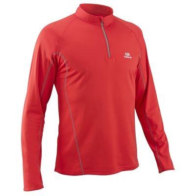 Foto Camiseta Running Manga Larga Rojo/gris