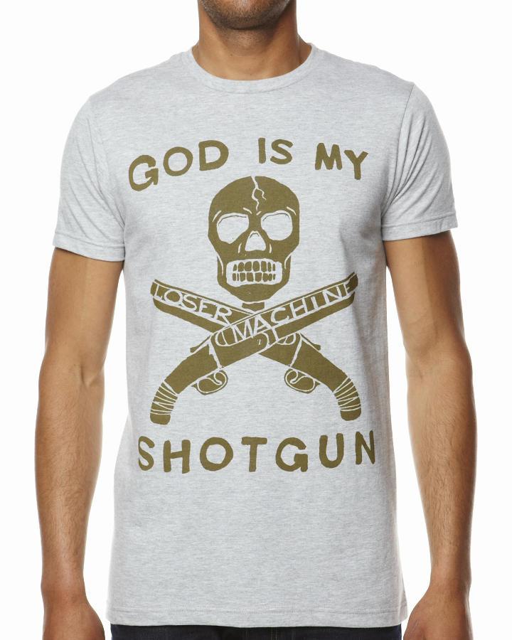 Foto Camiseta Shotgun De Loser Machine - Gris Heather