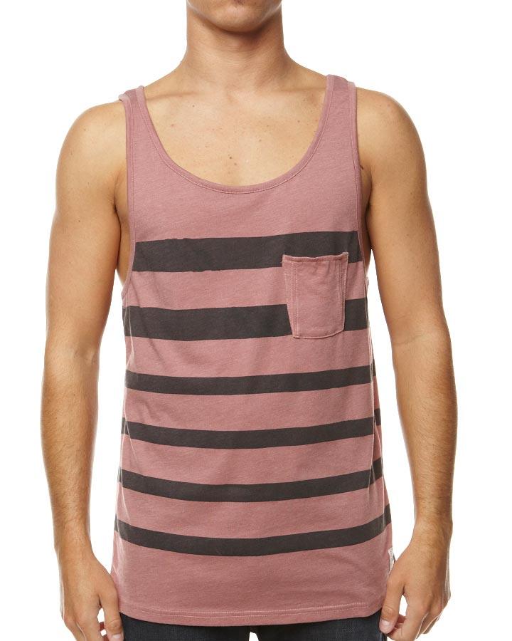 Foto Camiseta Sin Mangas A Rayas 2 X 4 De Design Against Culture - Rojo Mar