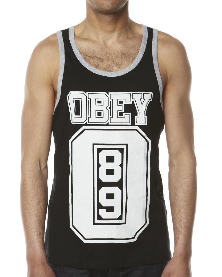 Foto Camiseta Sin Mangas Obey Jersey De Obey - Negro Gris