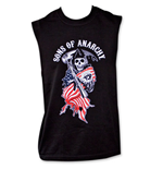 Foto Camiseta sin mangas Sons of Anarchy Logo American Flag