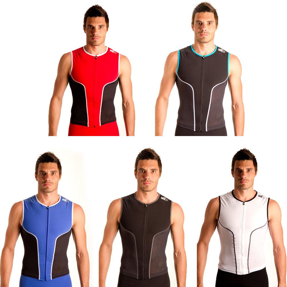 Foto Camiseta sin tirantes de triatlón ZEROD - iSinglet - Large Blue