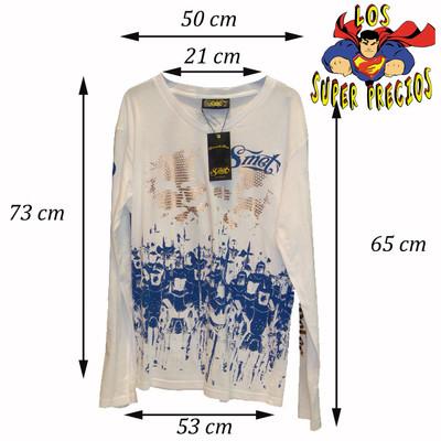 Foto Camiseta Smet Talla L Blanca Manga Larga Original Hombre Ropa De Marca