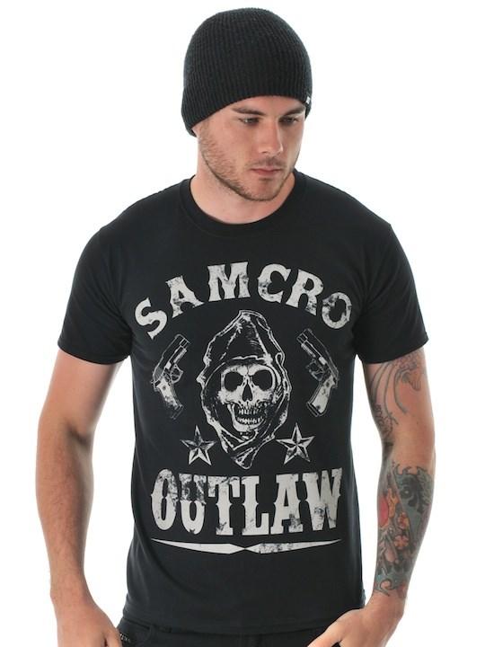Foto Camiseta Sons of Anarchy Outlaw Negro