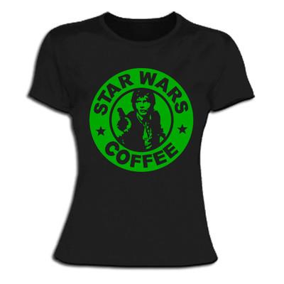 Foto Camiseta Star Wars Coffee Han Solo Tallas Xl - L - M - S Tbbt Sheldon Geek Mujer