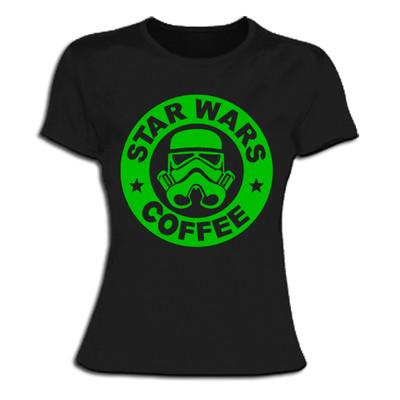 Foto Camiseta Star Wars Coffee Tallas Xl - L - M Talla Tbbt Sheldon Darth Rf01 Mujer