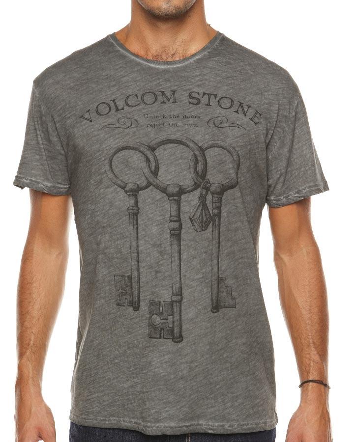 Foto Camiseta Teñida Three Keys De Volcom - Black