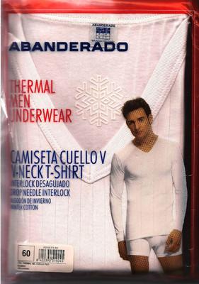 Foto Camiseta Termal Manga Larga Cuello  Pico Algodon 100% Abanderado T.48 209