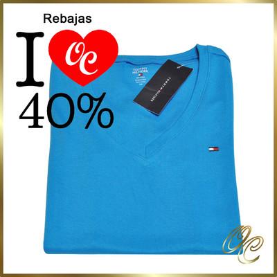 Foto Camiseta Tommy Hilfiger Mujer M/c Azul Celeste Talla L
