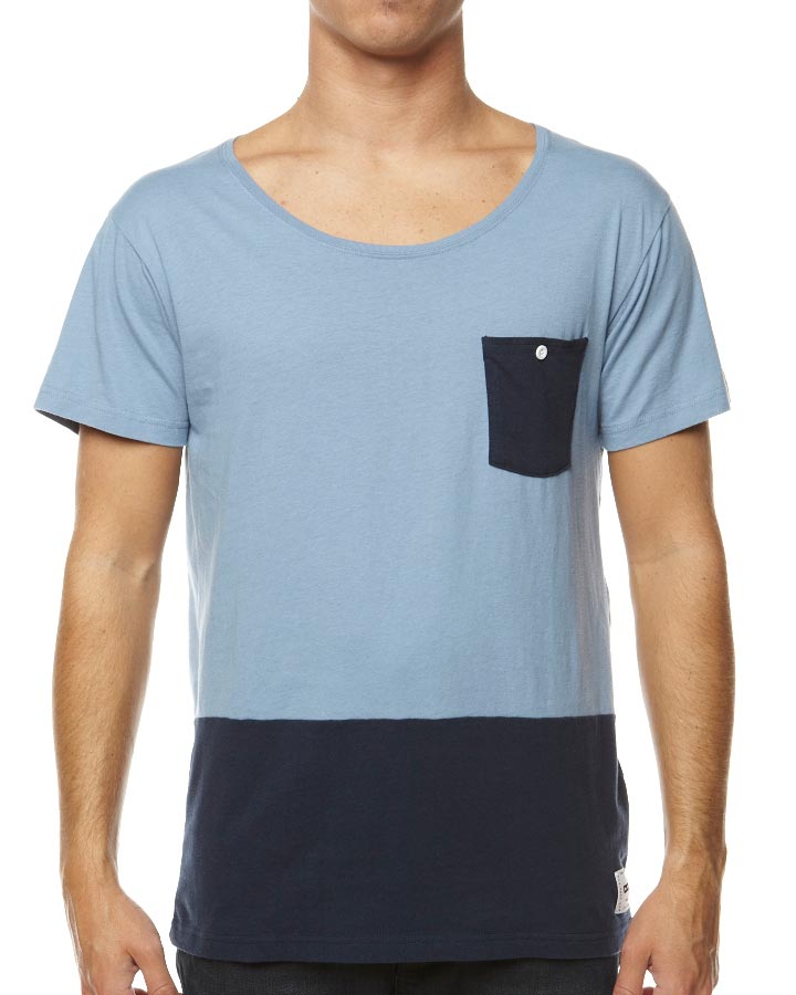 Foto Camiseta Top Half De Design Against Culture - Azul Polvo
