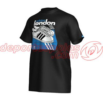 Foto camiseta/adidas:g london tee m negro
