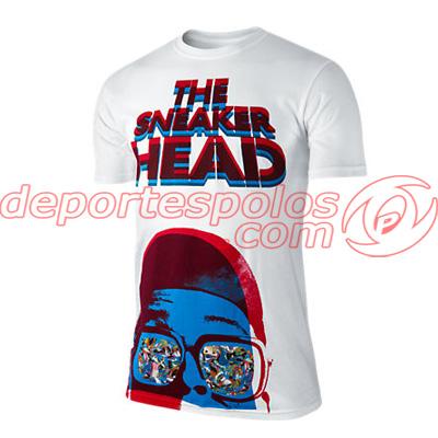 Foto Camiseta/NIKE:JORDAN 3D SNEAKERHEAD TEE L WHITE/CH
