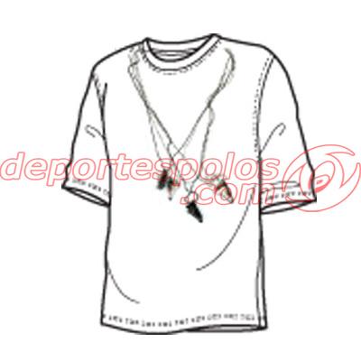 Foto Camiseta/NIKE:JORDAN CHAINS TEE L White/Varsity Re