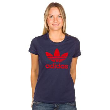 Foto Camisetas adidasOriginals Trefoil SS Women - dark navy/university red