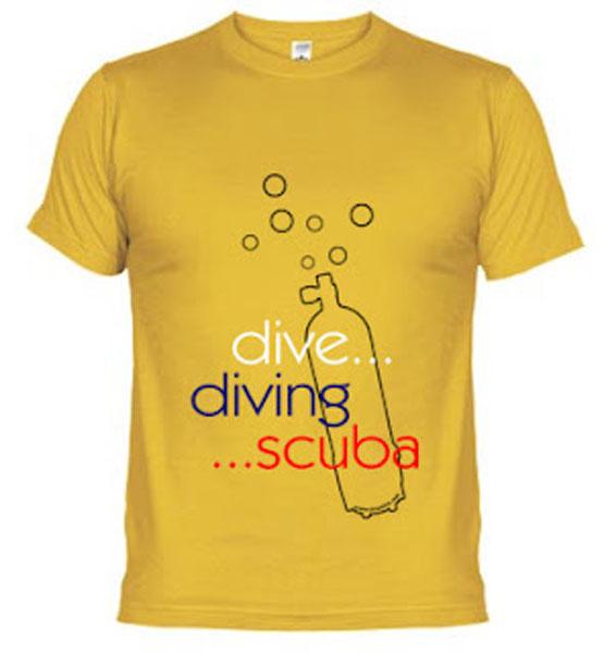 Foto Camisetas Kruskis Dive Diving Scuba Ss Man Mustard