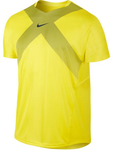 Foto Camisetas Nike Premier Rafa Nadal Crew Sonic Yellow / Armory Navy