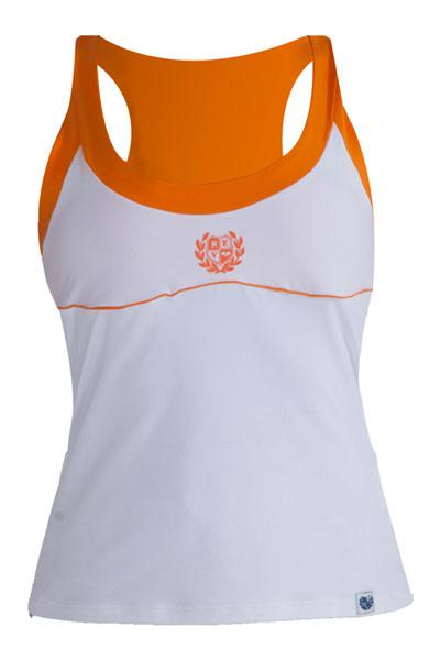 Foto Camisetas Padel Revolution Top White / Orange Woman