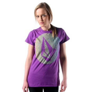 Foto Camisetas Volcom Optical Waven SS Baby Tee Women - purple