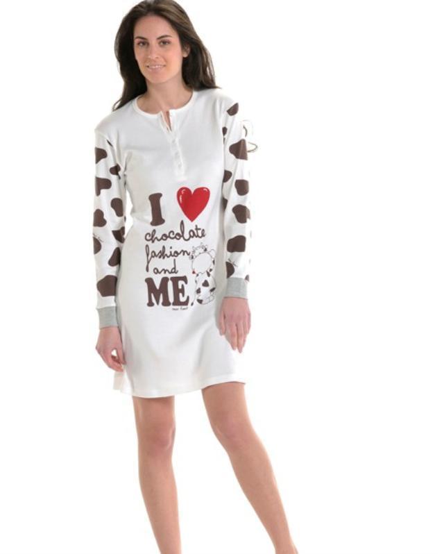 Foto Camisola de manga larga con botones estampado vaca de crazy farm