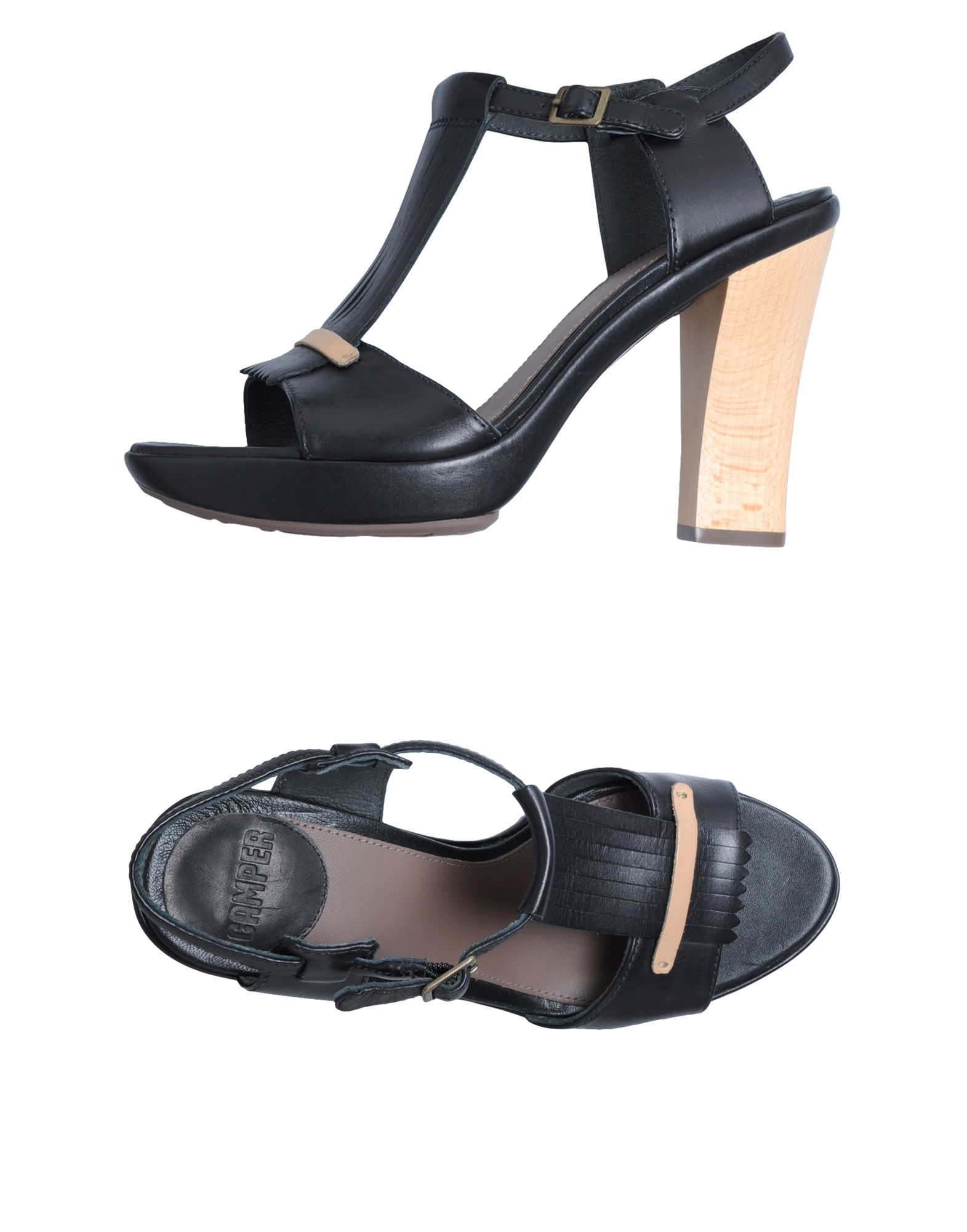Foto Camper Sandalias Con Plataforma Mujer Negro