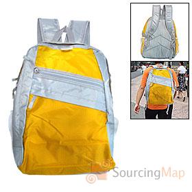 Foto campus aventurero viaje mochila mochila paquete doble hombro amarillo