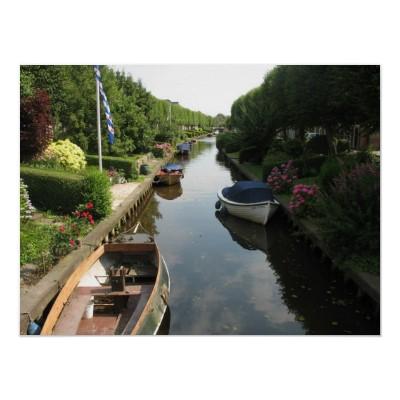 Foto Canal del Frisian con arte del poster de la foto d