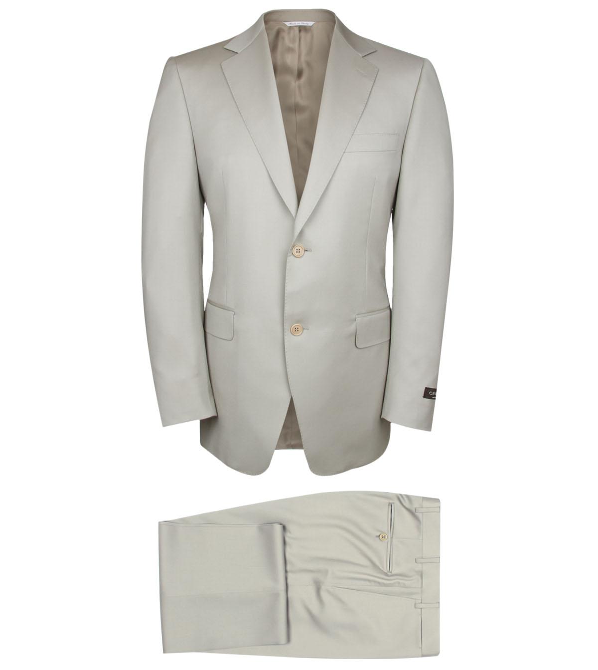 Foto Canali Beige Fine Wool Gabardine Suit