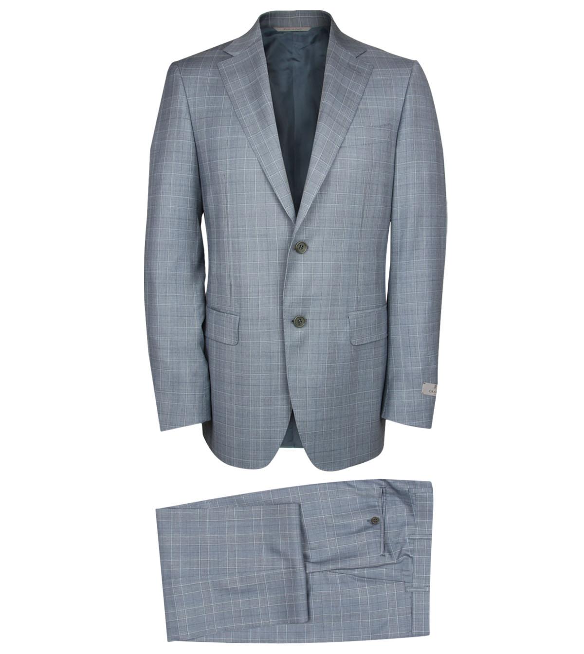 Foto Canali Light Blue Fine Wool Suit-54 IT