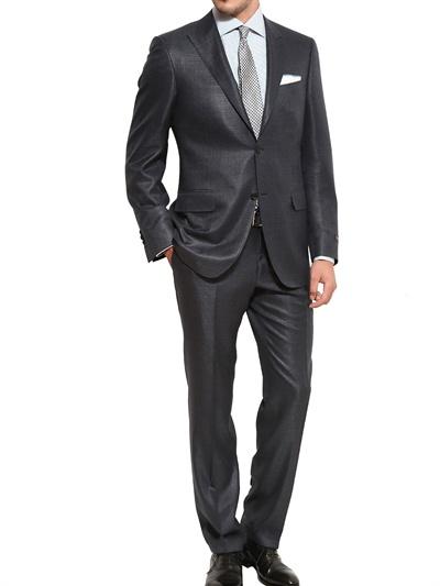 Foto canali traje tejido de seda de lana