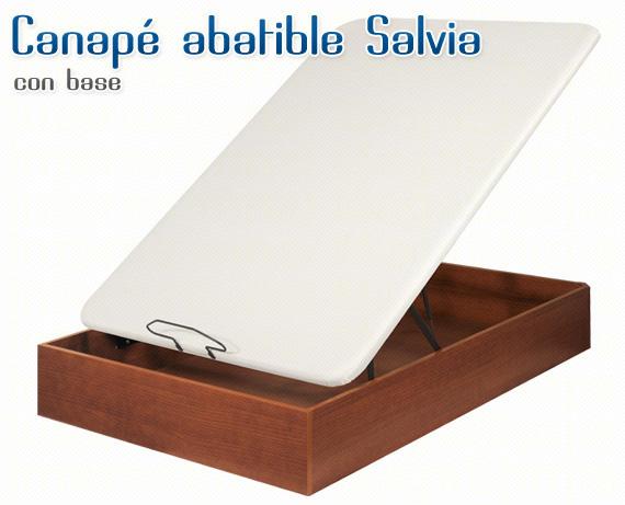 Foto Canapé abatible Salvia con base de HOME - 80x190 cm Wengué Colchón de