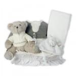 Foto Canastilla Soft Gris Niña.Regalos Bebés