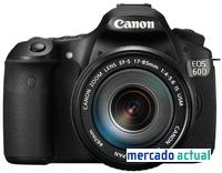 Foto canon camara digital reflex eos 60d 18-200is negro 18mpx zoom optico l