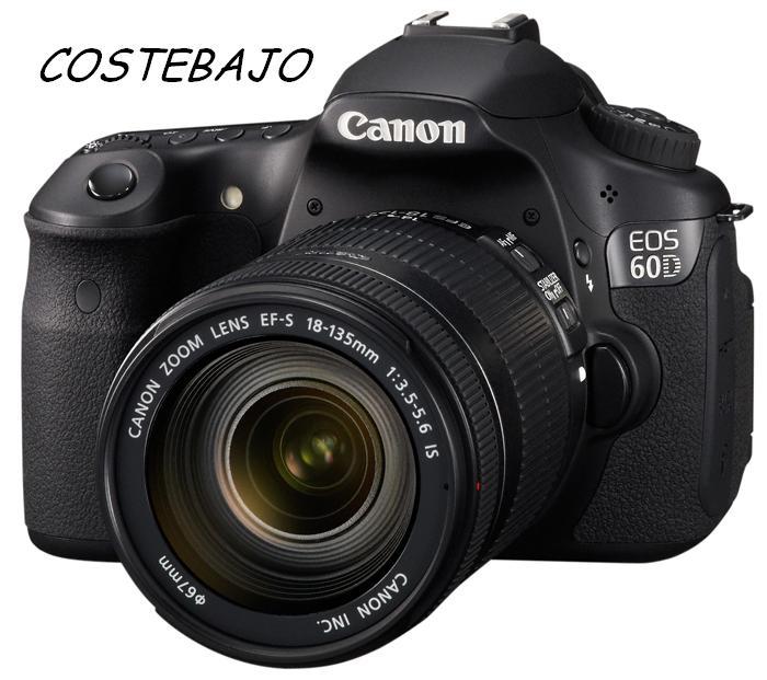 Foto canon camara reflex eos 60d +canon 18 135 is +16g filtro67 noved