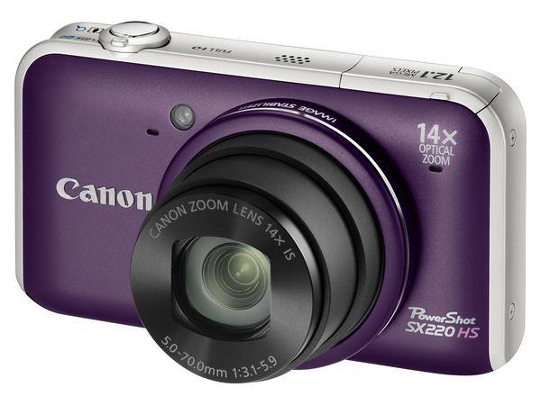 Foto Canon Powershot Sx220 Purpura Compacta Camara Digital
