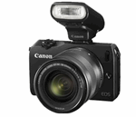 Foto Canon® Eos M + 18-55 Mm + Flash 90ex Negra Cámara Evil Digital