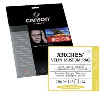 Foto Canson Arches Velin Museum Rag 250gr A4 25h