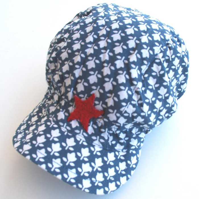 Foto Cap with retro flowers by KIK-KID, blue