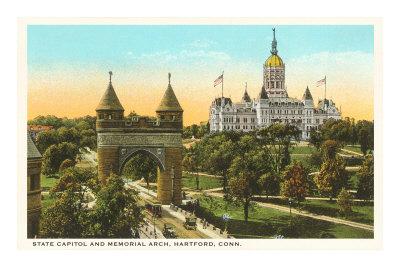 Foto Capitolio del estado, Arco Conmemorativo, Hartford, Connecticut - Laminas