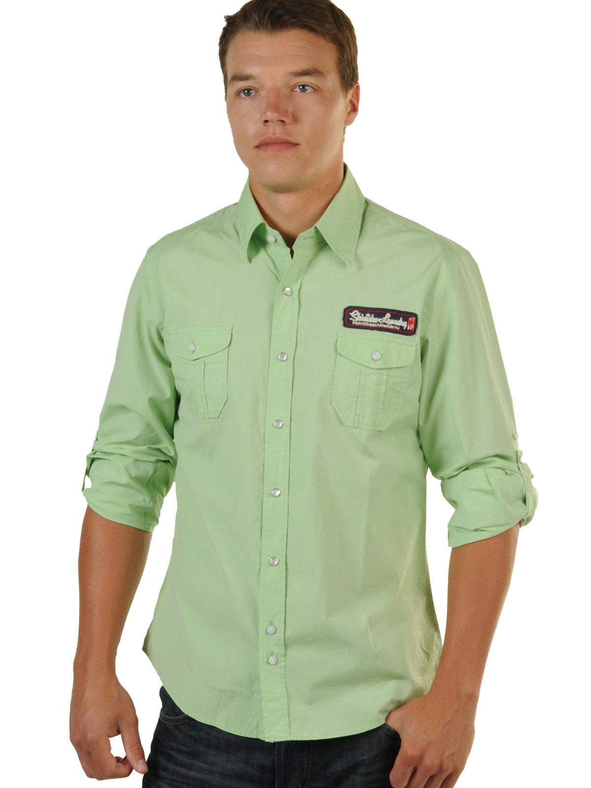 Foto Caramelo Camisa Slim Fit verde M
