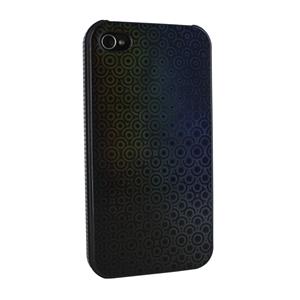 Foto carcasa círculos 3d negra apple iphone 4/4s muvit