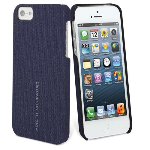 Foto Carcasa Cuero Iphone 5 adolfo Dominguez Navy Azul